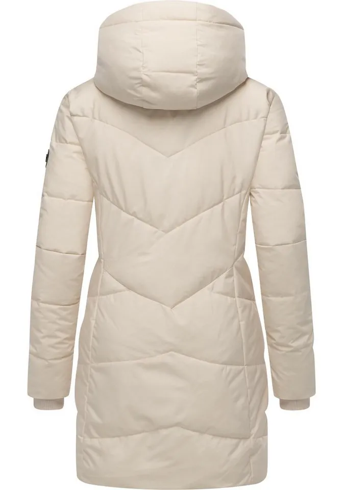 ragwear ragwear Steppmantel Pevilla YOUMODO Wasserdichter Damen Winter gesteppter Kurzmantel, Beige, – Produktbild 4 von 5