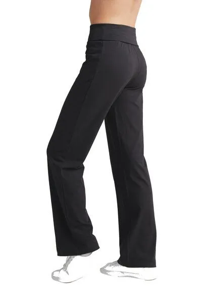 Leela Cotton Leela Cotton Damen Fitnesshose Bio-Baumwolle 1726, Schwarz, – Produktbild 2 von 4