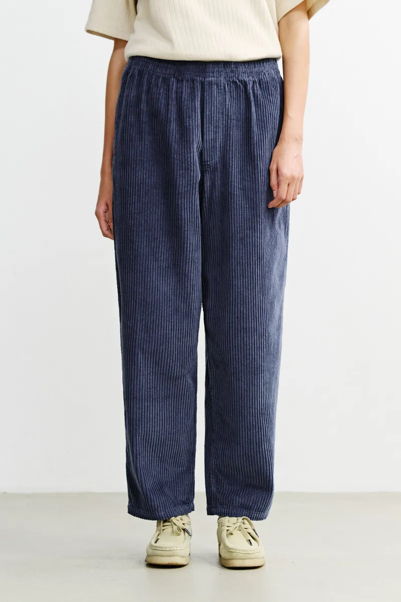 Rotholz Rotholz Damen vegan Hose Mit Weitem Bein Cord Blau, Blau, – Produktbild 2 von 2