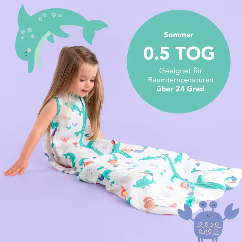 schlummersack schlummersack Schlafsack ohne Füßen 0.5 Tog, Gruen, – Produktbild 5 von 5