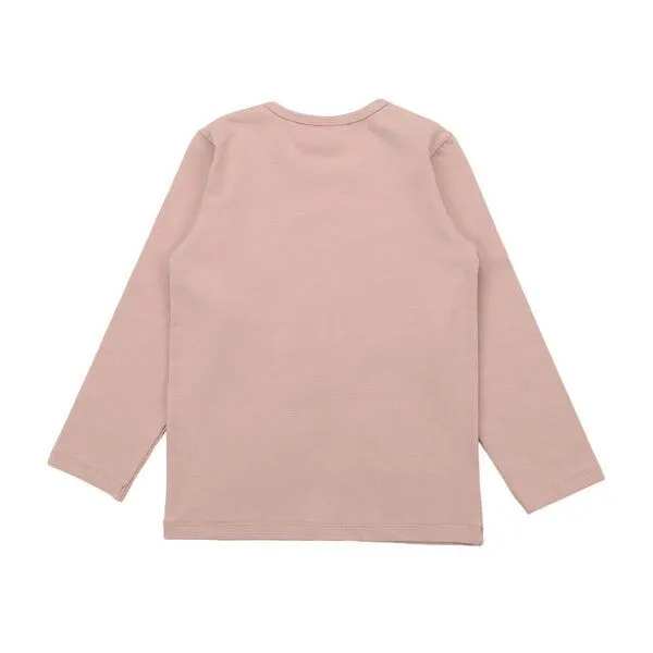 Walkiddy Kinder Langarmshirt GOTS zertifiziert, rosa, „Fancy Flowers“ Frontprint, weich & bequem – Walkiddy, Pink, – Produktbild 2 von 3