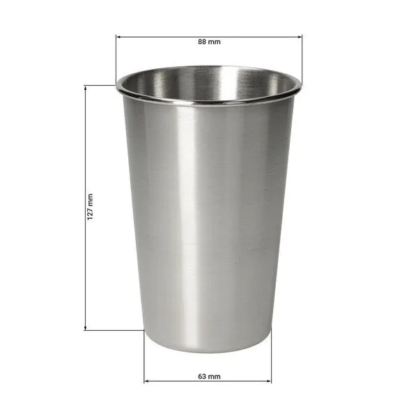 elasto elasto Edelstahl Becher 500 ml 'Metallo', Grau, – Produktbild 4 von 4