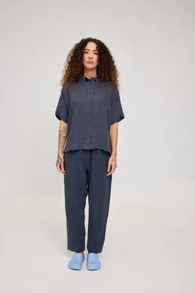 Mazine Mazine Kurzarm-Bluse, Ink blue, – Produktbild 3 von 4