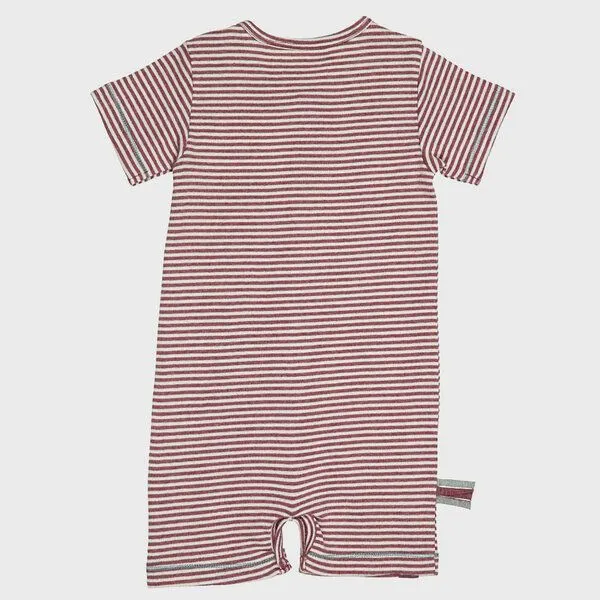 OrganicEra Baby Strampler, gestreift 'OrganicEra' aus Bio-Baumwolle, Rot, – Produktbild 3 von 3