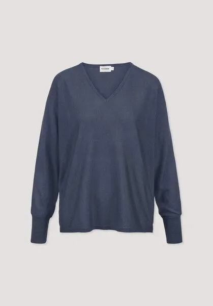 hessnatur hessnatur Pullover Oversize aus TENCEL Lyocell und Bio-Baumwolle, Graphitblau, – Produktbild 4 von 4