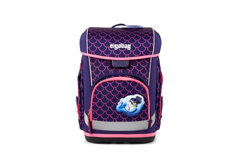 Ergobag Ergobag Schulranzen Schulranzen-Set CUBO LIGHT PerlentauchBär 5-teilig, 25/26 (5-teilig), Superleicht, Hugging-Rückensystem, für kleine/schmale Kinder, Lila, – Produktbild 3 von 3
