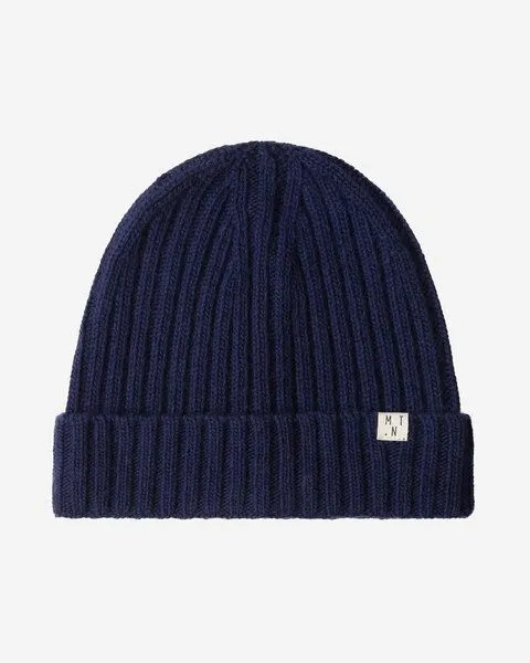 MATONA Matona Mütze | Beanie | aus Wolle und Baumwolle | GOTS-zertifiziert, Navy, – Produktbild 2 von 4
