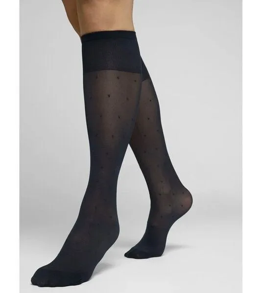 Swedish Stockings Swedish Stockings Kniestrümpfe Doris Dots aus Recycling-Material, Schwarz, – Produktbild 2 von 4