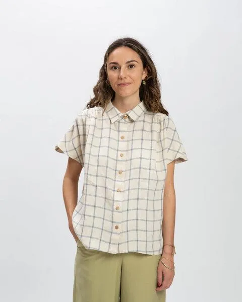 MATONA Matona Kurzarm-Bluse, Blue net, – Produktbild 1 von 4