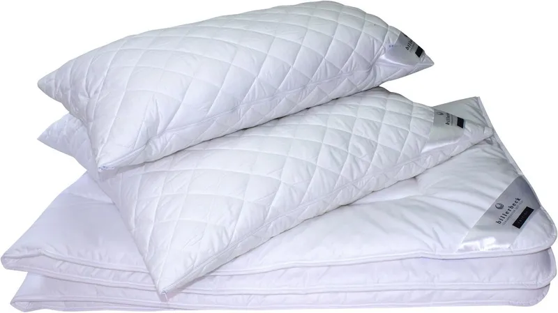 billerbeck Microfaserkissen Emelie, Kissen made in Germany, Kuscheliges Faserkissen, Füllung: 70% Polyester, & 30% Lyocell TENCEL™, Bezug: 100% Baumwolle, Seitenschläfer, Bauchschläfer, Rückenschläfer, mit separat waschbarer und Aloe-Vera veredeltem Bezug, Weiß, – Produktbild 8 von 8