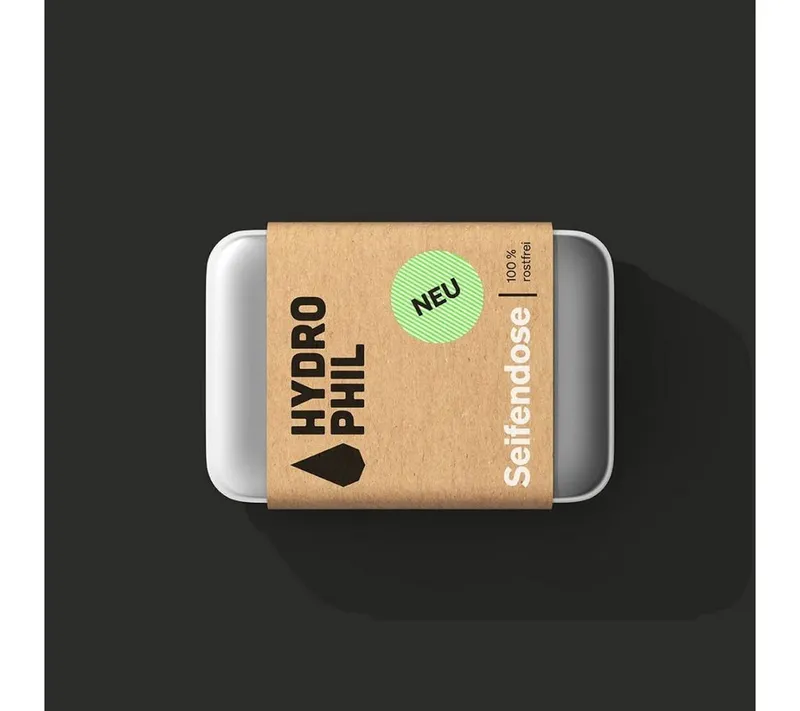 Hydrophil Hydrophil Seifenschale Hydrophil Seifendose aus Aluminium mit Abtropfgitter, 10x6,5x3,5 cm, 1-St. – Produktbild 2 von 5