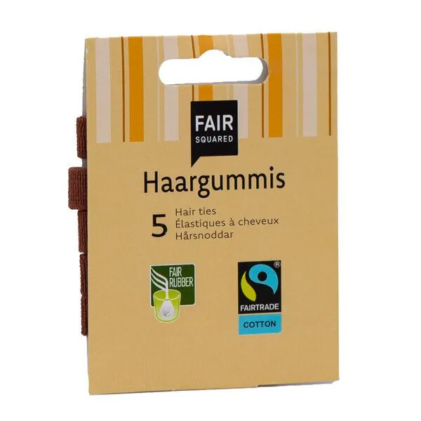 Fair Squared Fair Squared Haargummis 5er Set, Braun, – Produktbild 3 von 3