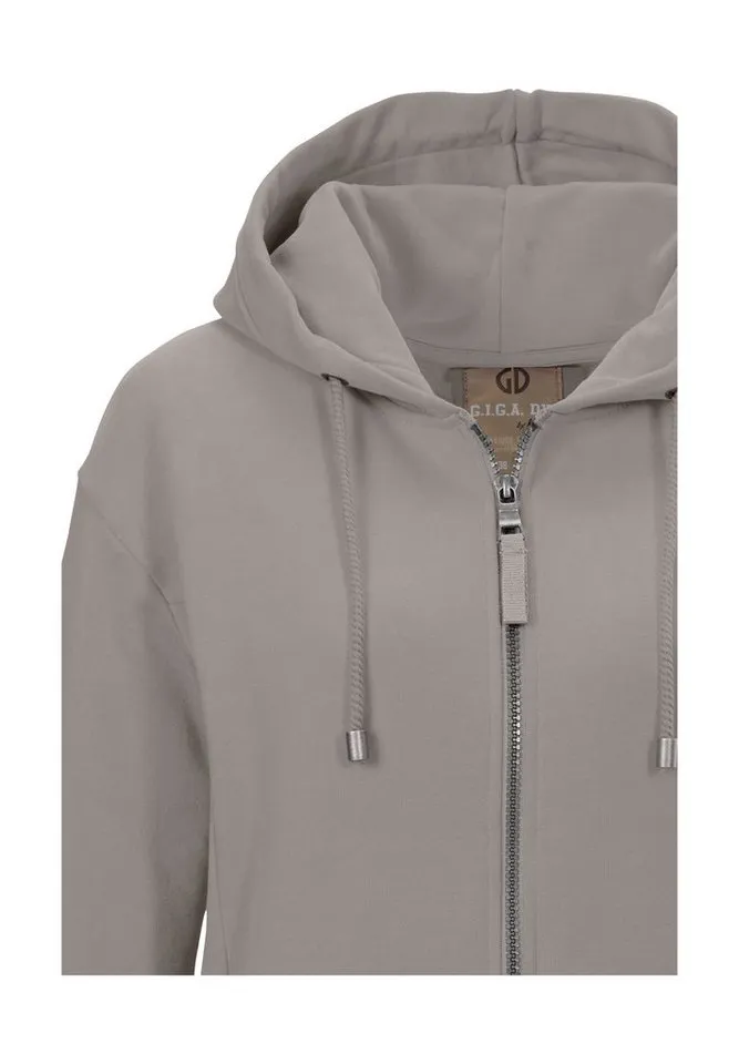 G.I.G.A. DX by killtec Sweatjacke GS 26 WMN SWT JCKT GOTS GOTS Bio-Baumwolle, Carbon-Finish, Kapuze, elastische Bündchen, Grau, – Produktbild 4 von 5