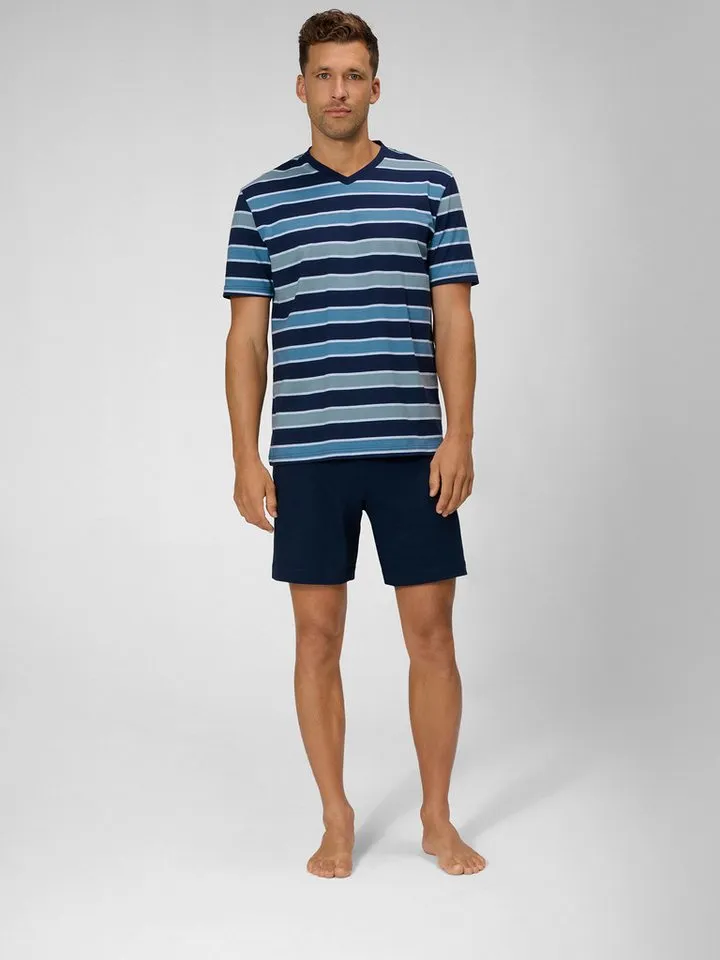 Ammann Ammann Pyjamashorts Org Calgary kurz Schlafshorts, Pyjama Shorts, Nachtshorts, Blau, – Produktbild 1 von 5