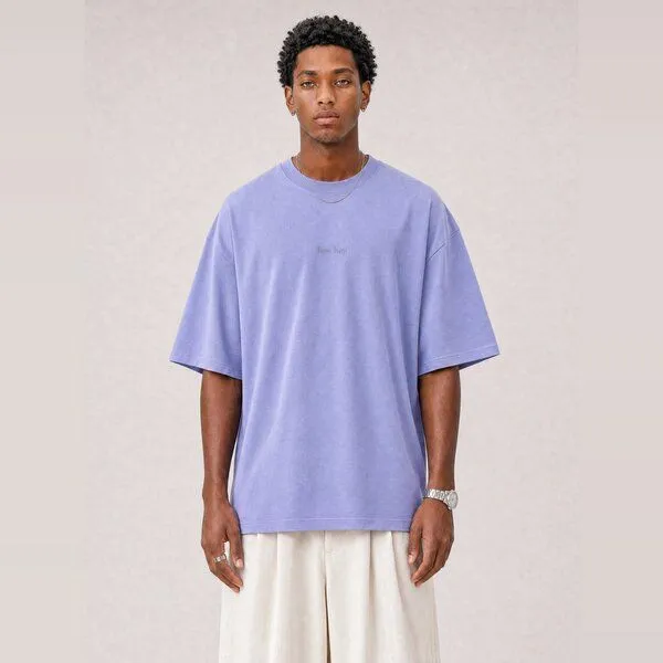 hey hey studios hey hey studios Herren Oversize T-Shirt „Essential Lilac Dream“ aus Bio-Baumwolle, Lila, – Produktbild 3 von 4