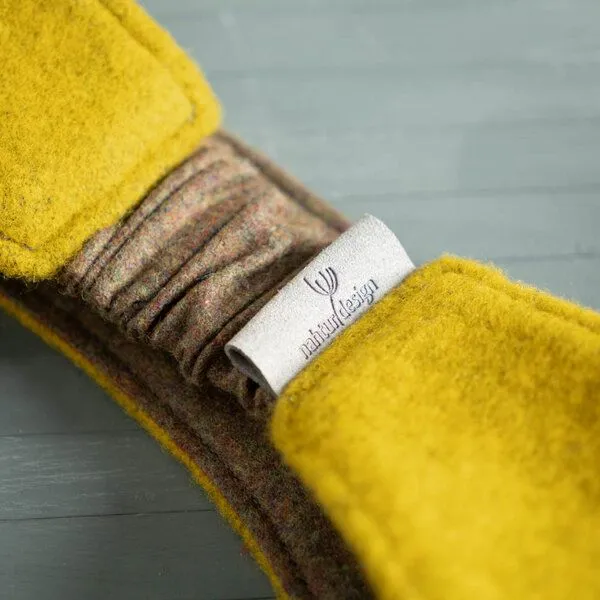 nahtur-design nahtur-design Ohrenwärmer | Stirnband aus Flauschloden | Wendefunktion, Curry_01 (gelb), – Produktbild 5 von 5