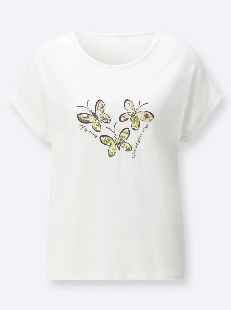Witt Rundhalsshirt ecru, Ecru, – Produktbild 2 von 2