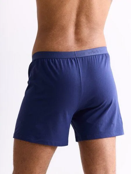 erlich textil erlich textil Casual Cotton Boxers, weite Boxershorts aus Bio-Baumwolle, made in Europe, Nachtblau, – Produktbild 2 von 5