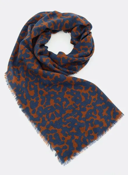 Djian Djian Schal aus Merino-Wolle – EDDA – mulesingfrei, Blau / braun, – Produktbild 2 von 4
