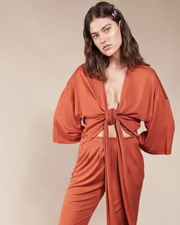 JAN N JUNE JAN N JUNE Wickelbluse YUCATAN rost – Produktbild 1 von 1