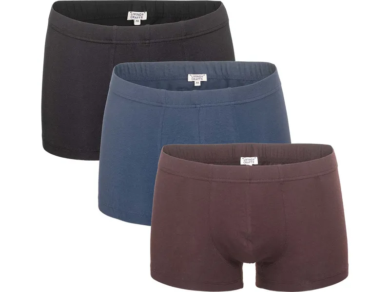 Living Crafts Living Crafts - Herren Pants, 3er-Pack - (95% Bio-Baumwolle; 5% Elasthan), Nachhaltige Mode, Bio Bekleidung – Produktbild 4 von 8