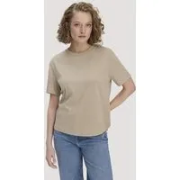 hessnatur hessnatur Heavy Jersey T-Shirt aus reiner Bio-Baumwolle, Sand, – Produktbild 2 von 5