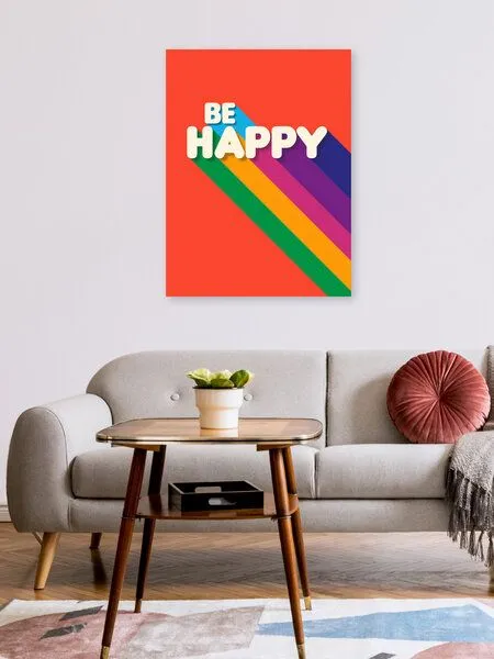 Photocircle Photocircle Poster / Leinwandbild - Be Happy – Produktbild 2 von 4