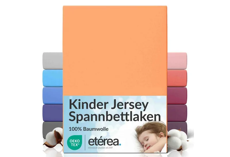 etérea Himmlische Qualität Spannbettlaken etérea Comfort Jersey Spannbettlaken, Jersey, Gummizug: rundum, (1 Stück), Gelb, – Produktbild 1 von 5
