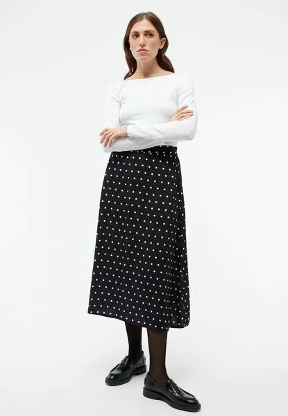 Givn Berlin Givn Berlin Midi Rock GBVANA aus LENZING ECOVERO, Black / white (polkadots), – Produktbild 1 von 4