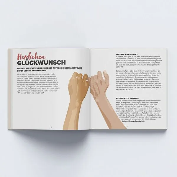 DEINE ZWEISAMKEIT DEINE ZWEISAMKEIT SCHWANGERSCHAFTS-EINNERUNGSBUCH | FÜR WERDENDE ELTERN – Produktbild 2 von 4