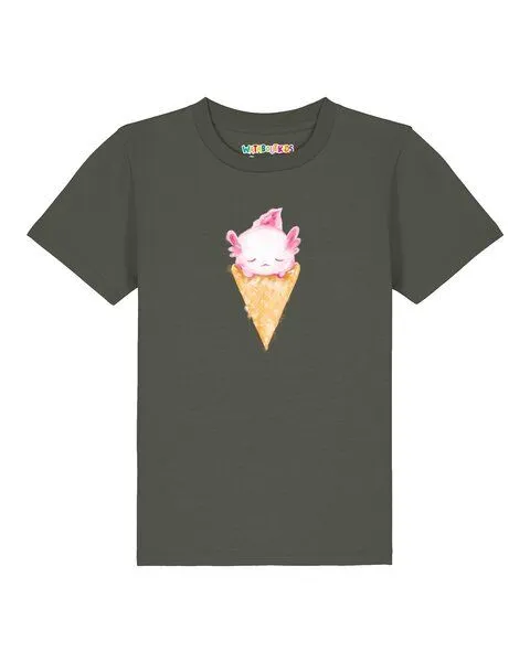 watabout.kids watabout.kids T-Shirt Kinder Axolotl ice cream, Khaki, – Produktbild 1 von 2
