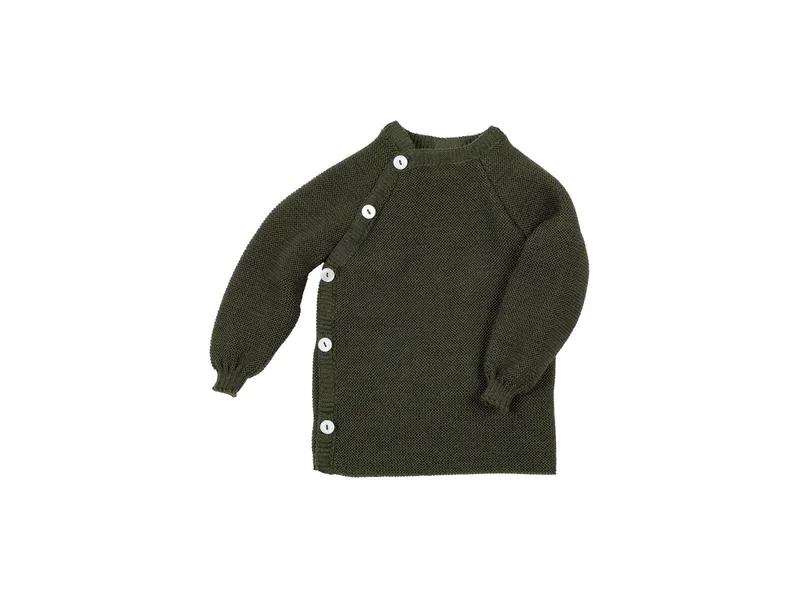 Reiff Strickwaren Reiff Strickwaren Baby Jacke Schlüttli Bio-Merinowolle, Grün, – Produktbild 1 von 2