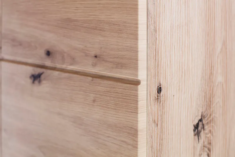 welltime Hochschrank Avena Badezimmerschrank 2-türig mit offenem Fach - 2 verstellbare Böden, Beige, – Produktbild 1 von 5