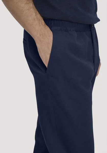 hessnatur hessnatur Hose ENEA Regular aus Bio-Baumwolle mit Leinen, Marine, – Produktbild 3 von 4