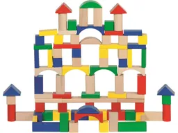 Goki goki Holzbausteine bunt 100-teilig 1,4 kg – Produktbild 1 von 1