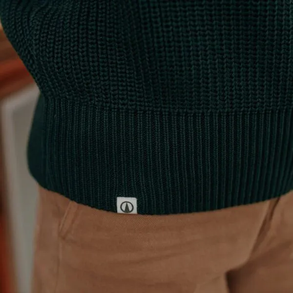 NORDLICHT NORDLICHT Grobstrick Pullover aus 100% Baumwolle MARA, Grün, – Produktbild 4 von 4