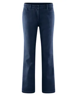 HempAge Hempage Damen vegan Hose Modisch Ausgestellt Marineblau – Produktbild 1 von 1
