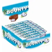 Bounty Bounty 24x57g - Thekendisplay - 24 einzeln verpackte Doppel-Riegel - Kokosmark-Füllung - Kokosraspeln - Vollmilchschokoladen-Hülle - Tropisch. mit 24 – Produktbild 1 von 1