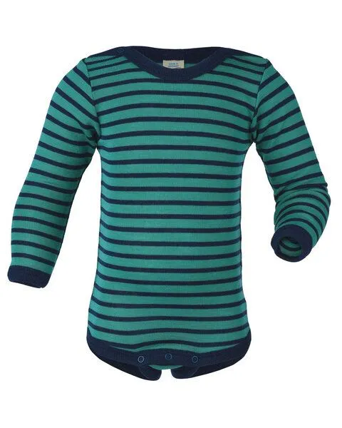 Engel Engel Natur Baby-Body Langarm geringelt Schurwolle Seide, Natural, – Produktbild 2 von 2