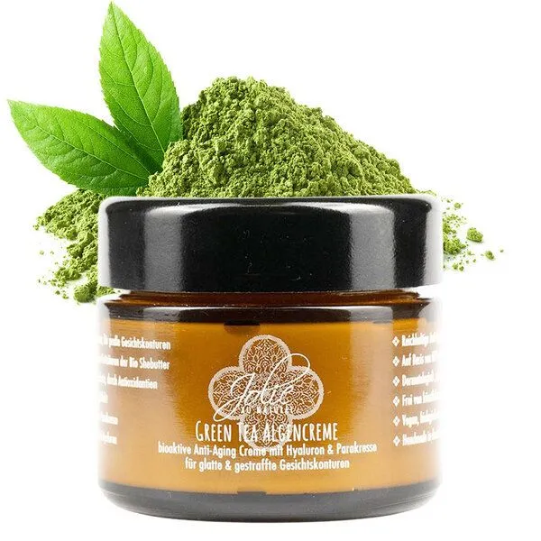 Jolie au naturel Jolie au naturel Hyaluron Anti Aging Creme Algen Creme Green tea Botox Parakresse – Produktbild 4 von 4