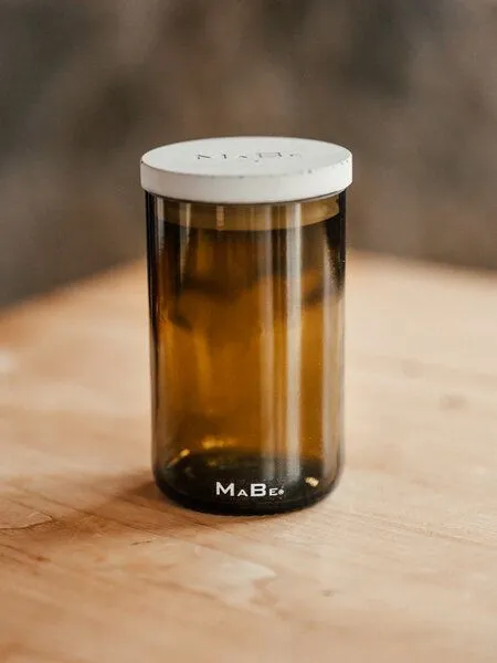 MaBe MaBe Vorratsglas 350ml - perfekt für Geschenke aus der Küche oder stylisches Gewürz, Oliv, – Produktbild 3 von 4