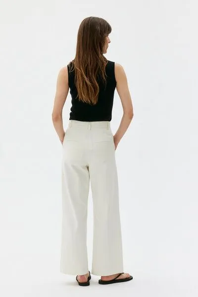 Maska Maska DIZA High Waist Straight Leg Pants, Offwhite – Produktbild 3 von 3