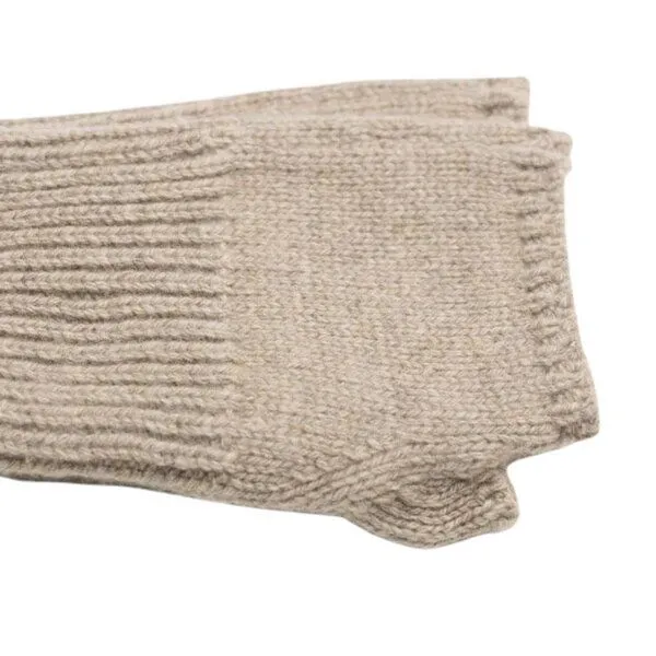 Rifò - Circular Fashion Made in Italy Rifò - Circular Fashion Made in Italy Recycelte Kaschmir-Pulswärmer – Tamara, Beige sabbia, – Produktbild 3 von 4