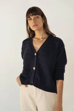 Näz Näz Damen vegan Cardigan Sophia Navy – Produktbild 1 von 1