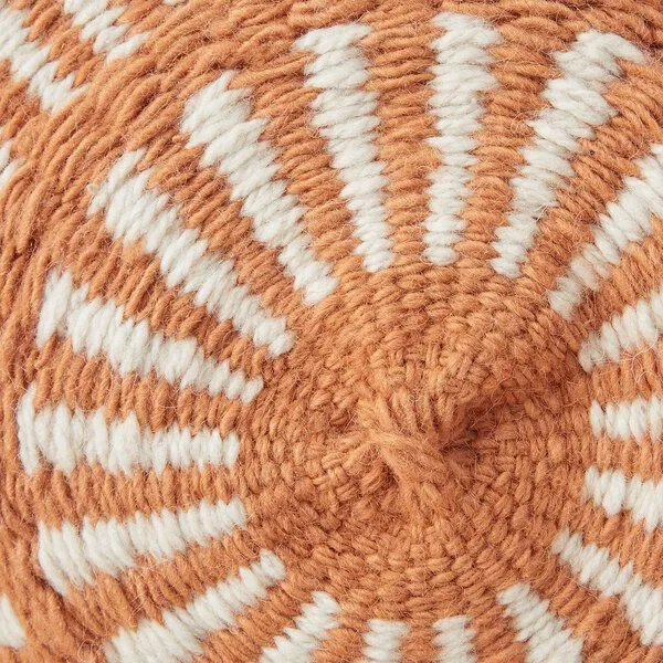 By Native By Native Kissen Salta Large, 100% Schurwolle, mulesingfrei, Naturweiß & Orange – Produktbild 3 von 4