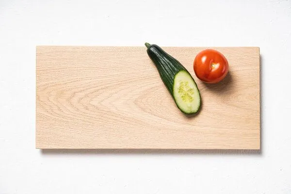 kleiderleiter_de kleiderleiter_de Schneidebrett HANA, Küchenbrett mit Schweizer Kante aus massiver Eiche, Brown, – Produktbild 7 von 8