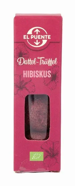 El Puente El Puente Vegane Bio-Mini-Dattel-Trüffel mit Hibiskus | Fair Trade | Bio-zertifiziert | Vegan | Glutenfrei – Produktbild 1 von 1