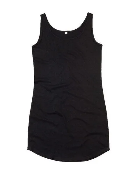 Mantis Mantis Damen Longshirt langes Tank Top Nachthemd Strandkleid Ärmellos, Schwarz, – Produktbild 2 von 3