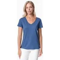 ORGANICATION ORGANICATION TAMARRA | T-Shirt aus TENCEL Modal und Bio-Baumwolle mit V-Ausschnitt, Light navy, – Produktbild 1 von 1