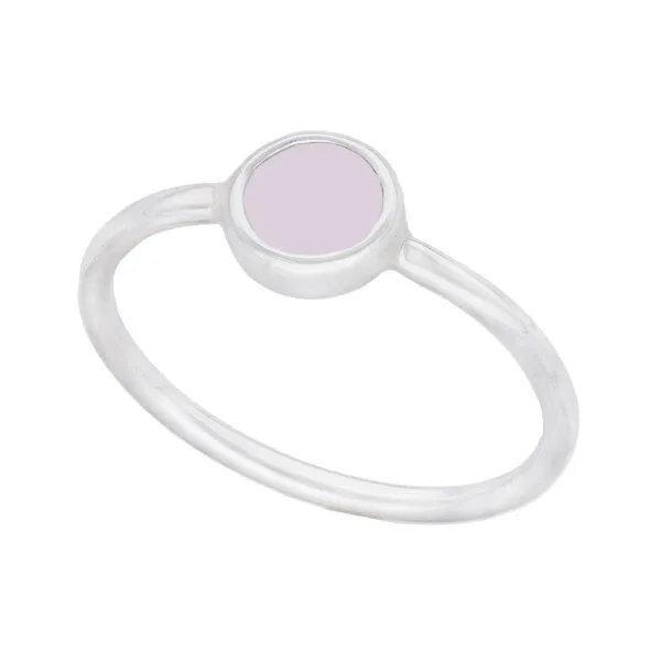 pakilia pakilia Silber Ring rund Fair-Trade und handmade, Rosa, – Produktbild 3 von 4